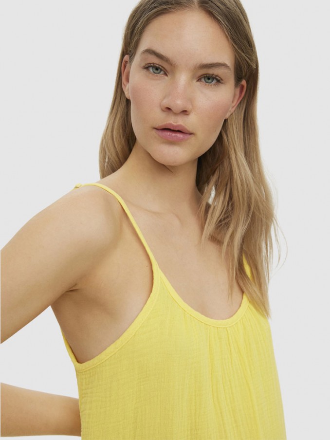 Vestido Mujer Amarillo Vero Moda