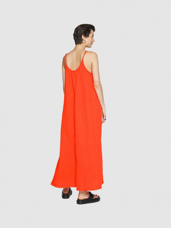 Vestido Mujer Naranja Vero Moda