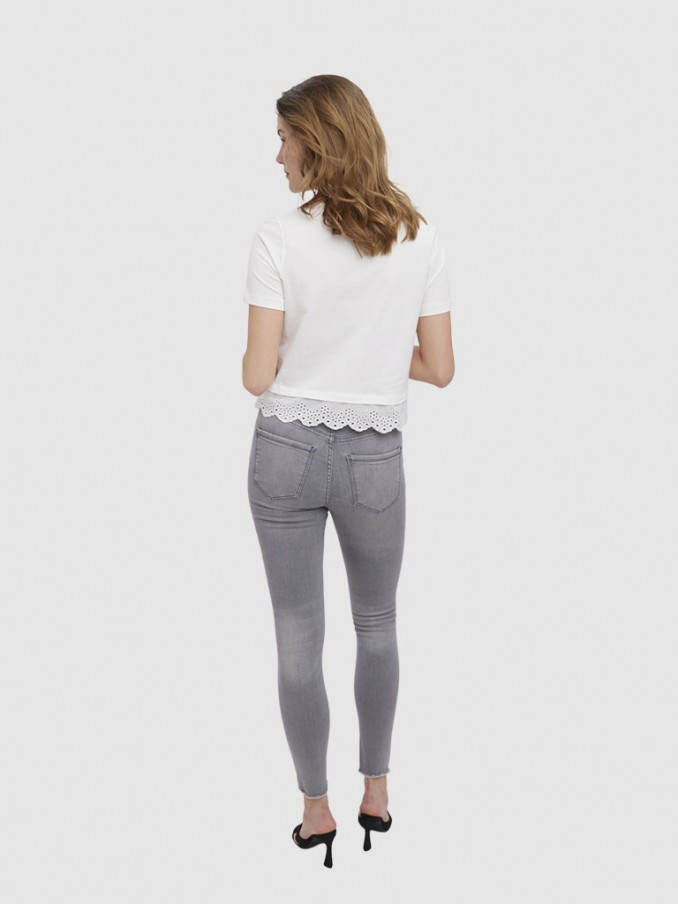 Camiseta Mujer Blanco Vero Moda