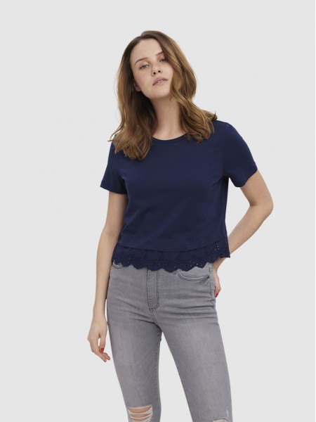 T-Shirt Woman Navy Blue Vero Moda
