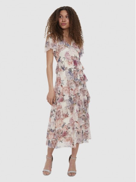 Dress Woman Floral Vero Moda