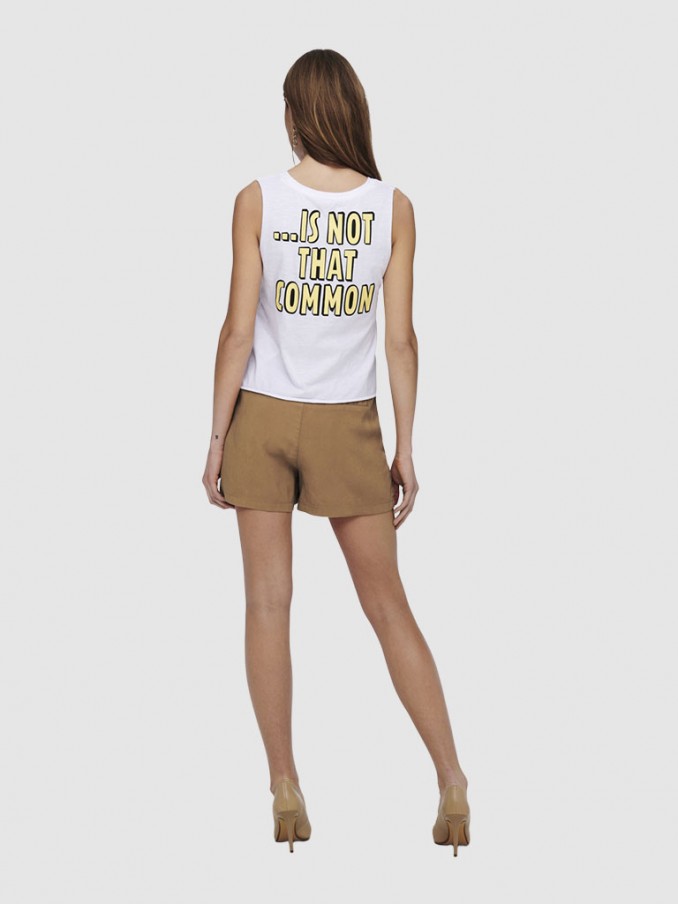 Pantalones Cortos Mujer Camello Only