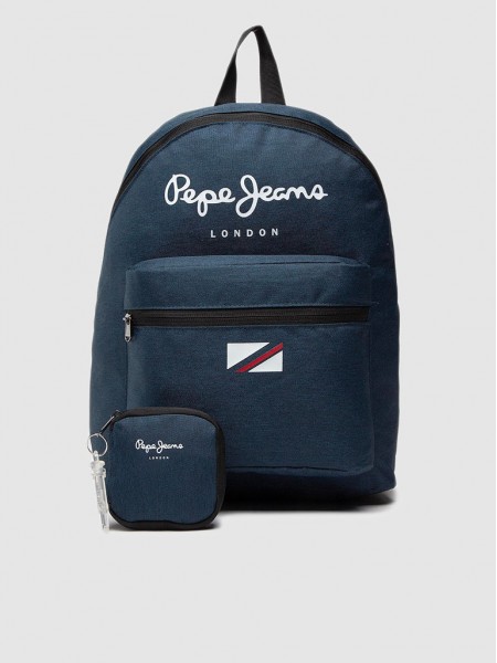 Backpack Woman Navy Blue Pepe Jeans London