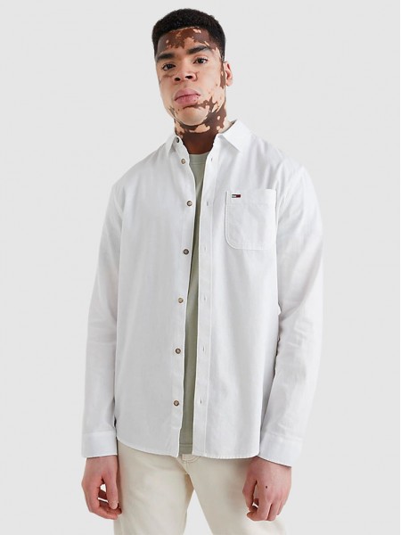 Shirt Man White Tommy Jeans