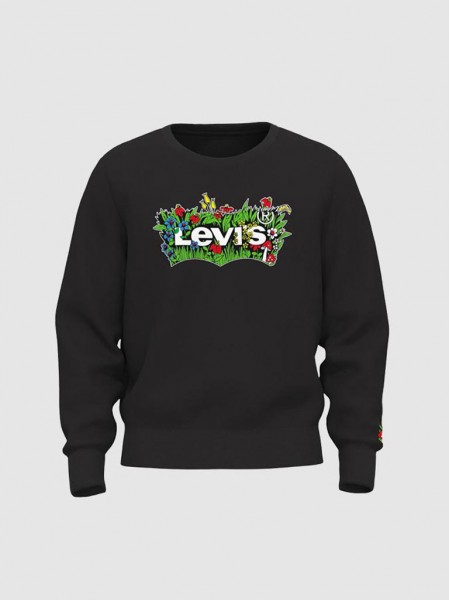 Sweatshirt Hombre Negro Levis