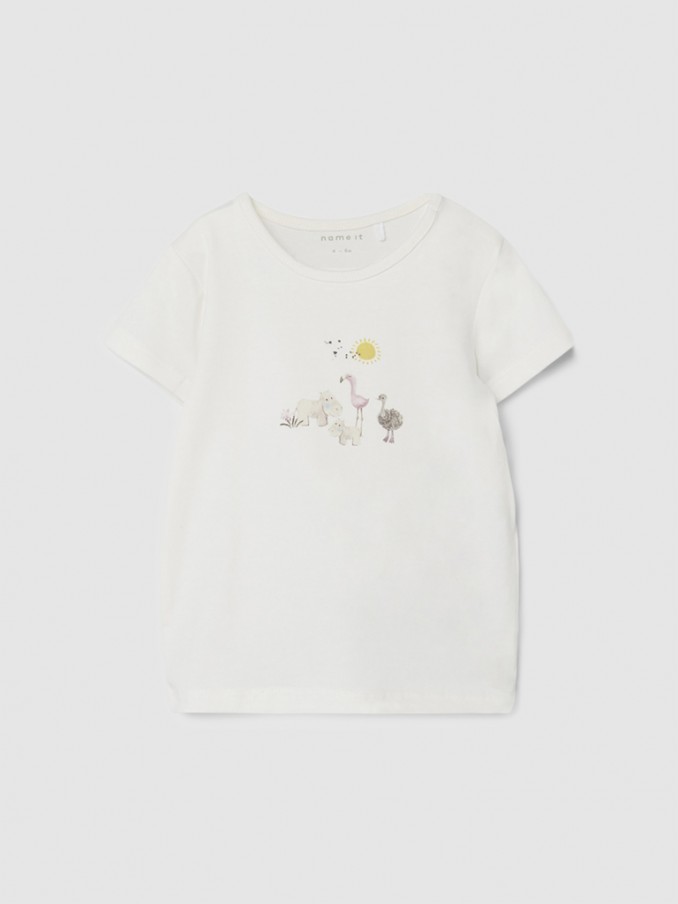 T-Shirt Baby Girl White Name It