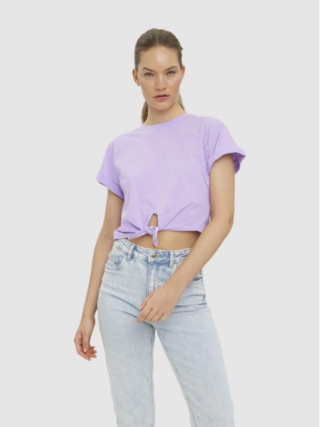 T-Shirt Mulher Panna Vero Moda