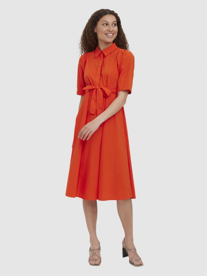Dress Woman Orange Vero Moda