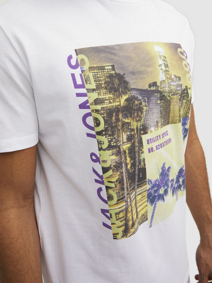 Camiseta Hombre Blanco Jack & Jones