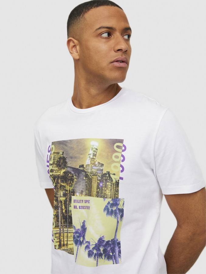 Camiseta Hombre Blanco Jack & Jones