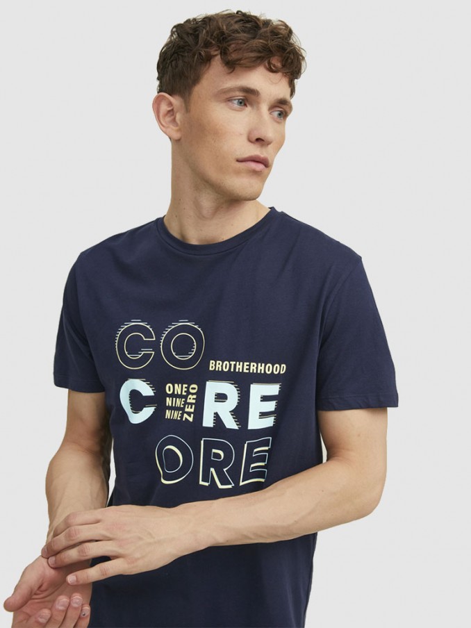 Camiseta Hombre Azul Marino Jack & Jones