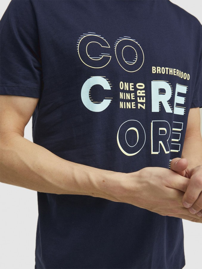 Camiseta Hombre Azul Marino Jack & Jones
