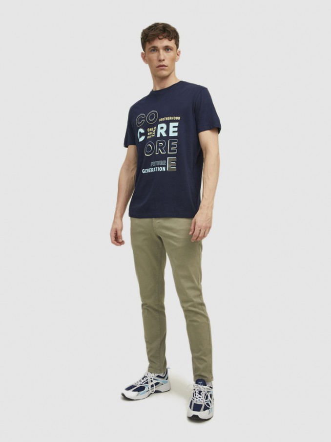 Camiseta Hombre Azul Marino Jack & Jones
