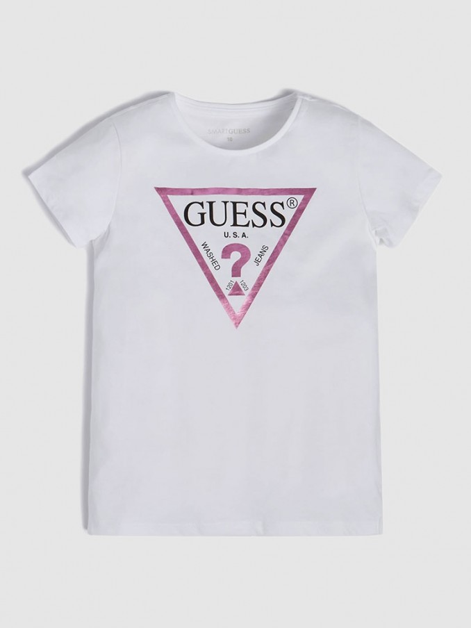 T-Shirt Girl White Guess