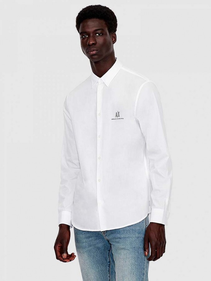 Camisa Hombre Blanco Armani Exchange