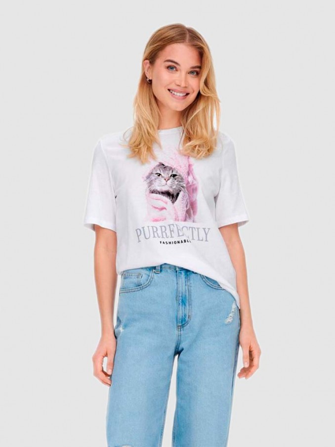 Camiseta Mujer Blanco Only