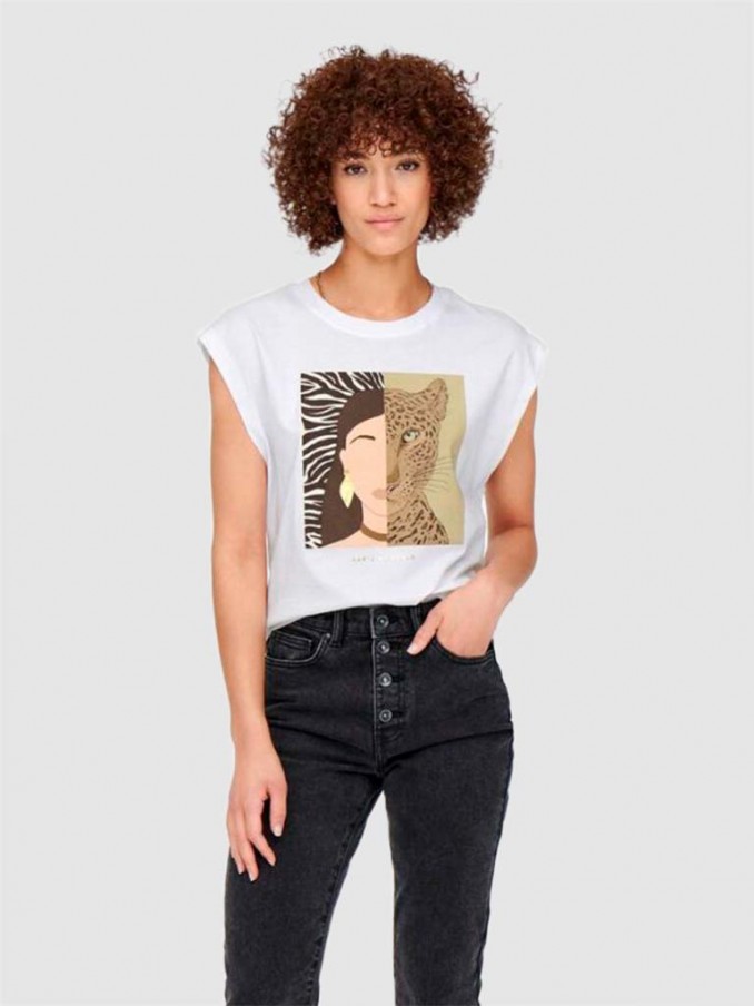 Camiseta Mujer Blanco Only