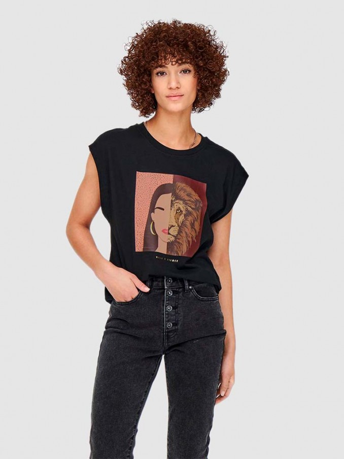 Camiseta Mujer Negro Only