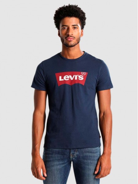 T-Shirt Man Navy Blue Levis