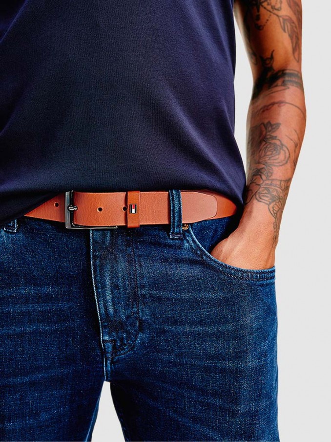 Cinturon Hombre Marrón Tommy Jeans