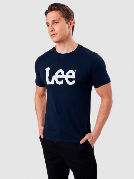 Men T-Shirt Wobbly Logo Lee