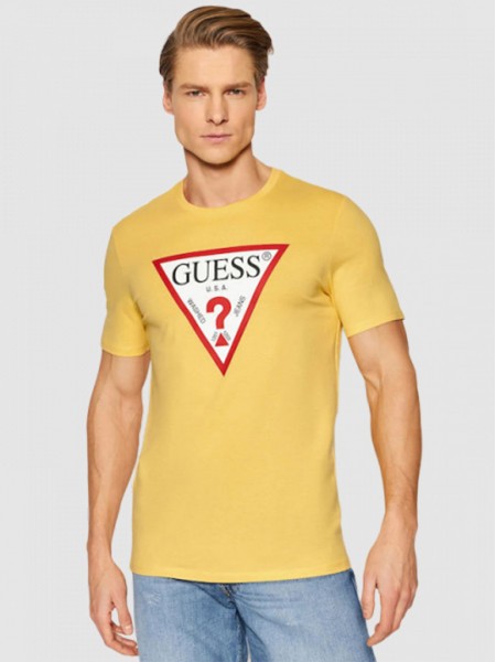 T-Shirt Man Yellow Guess