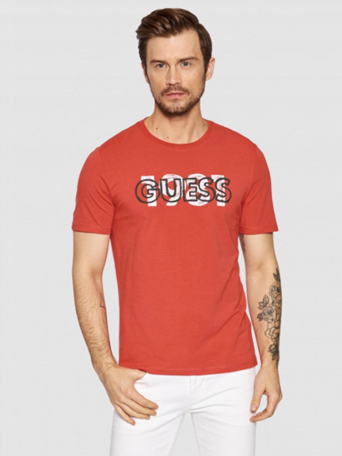 T-Shirt Man Red Guess - M2Gi09J1311 