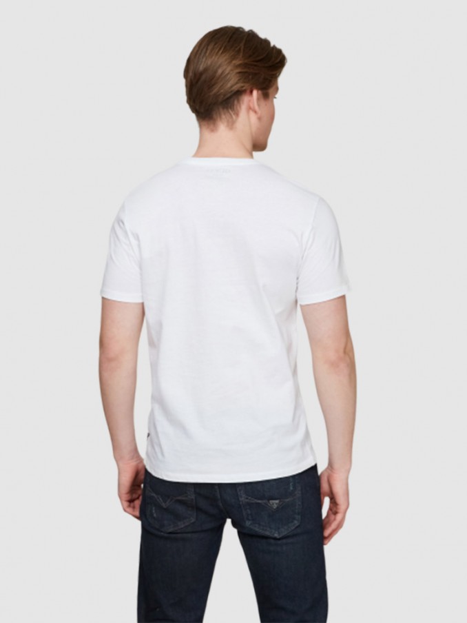 Camiseta Hombre Blanco Guess