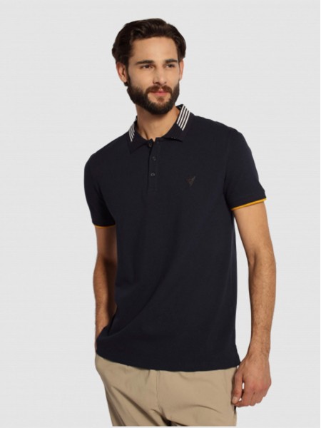 Polo Hombre Azul Guess