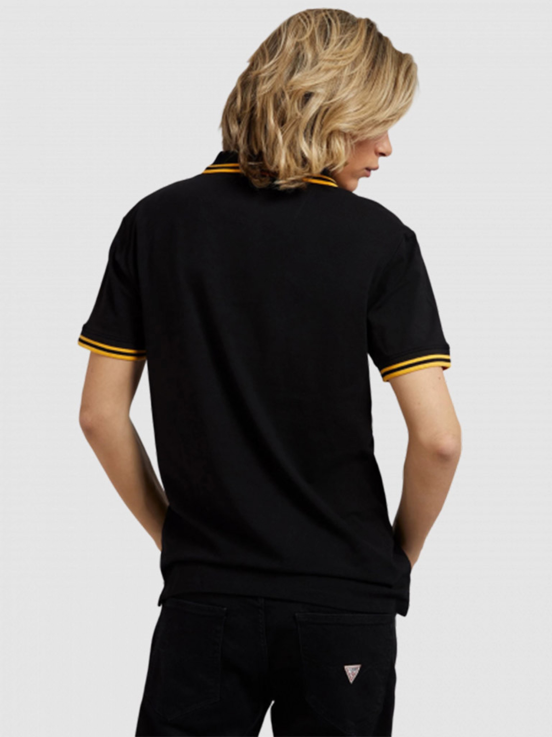 Polo Hombre Negro Guess