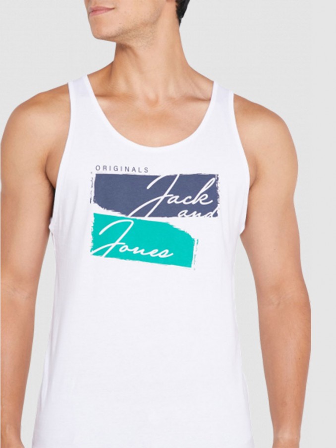 Camiseta Hombre Blanco Jack & Jones