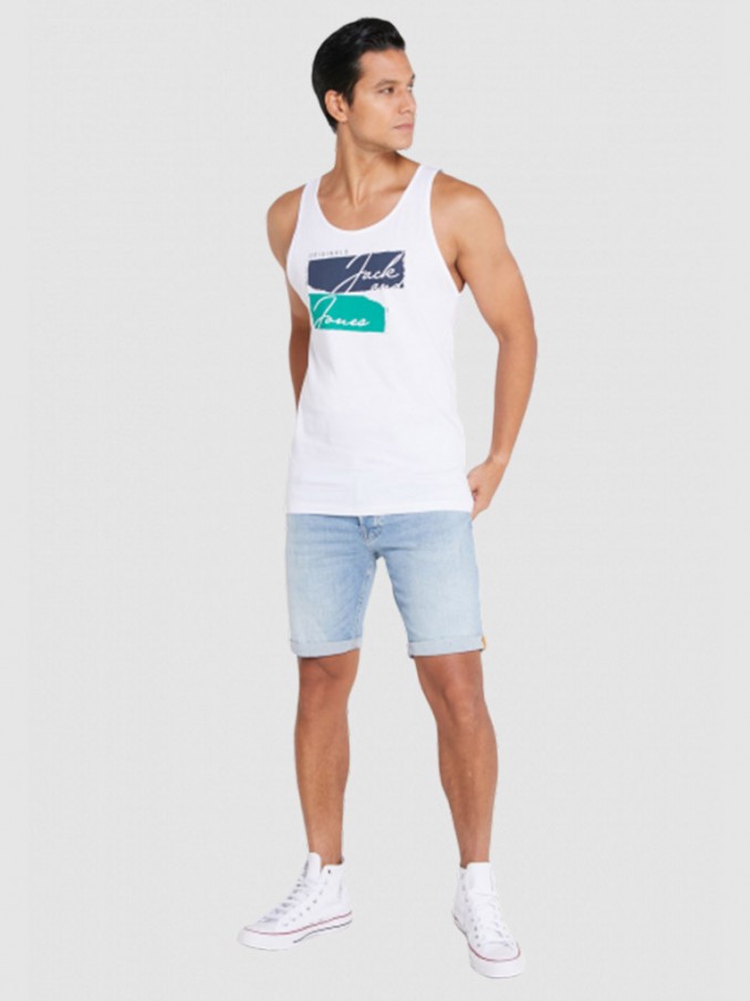 Camiseta Hombre Blanco Jack & Jones