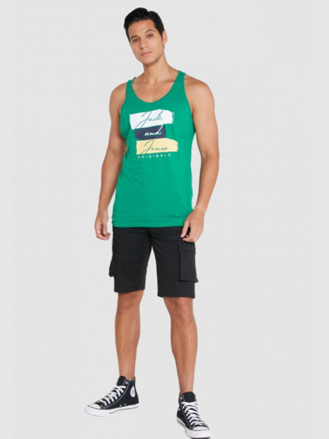 Camiseta Hombre Verde Jack & Jones
