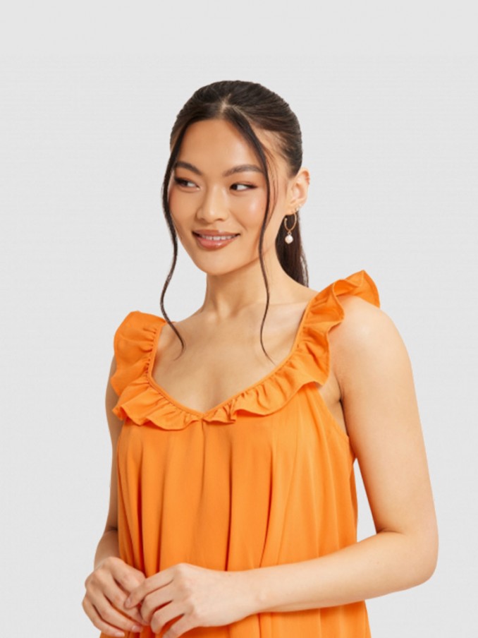 Vestido Mujer Naranja Only