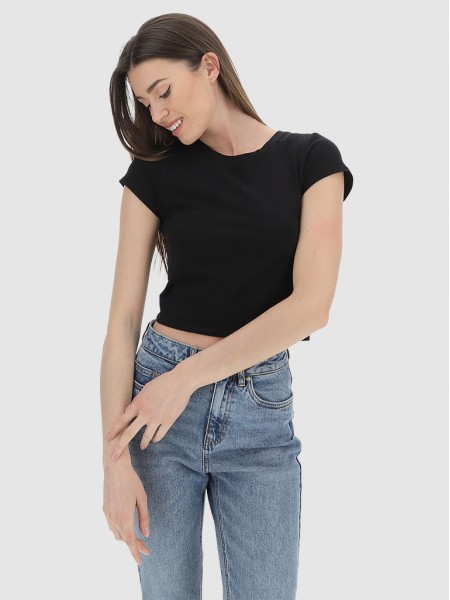 Camiseta Mujer Negro Vero Moda