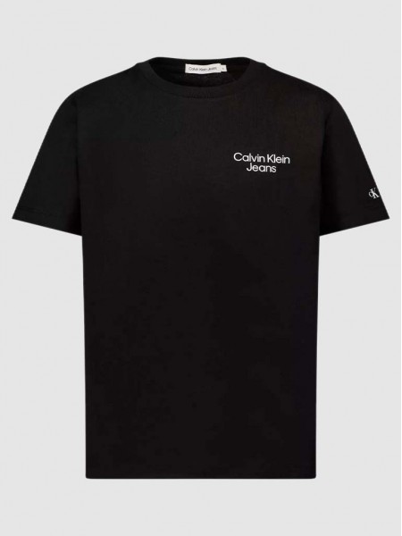 T-Shirt Menino Stack Logo Calvin Klein