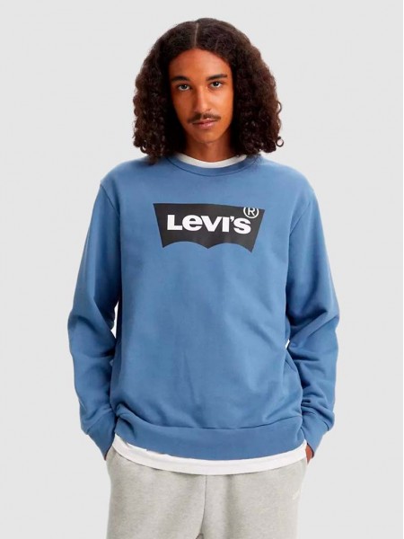 Sweatshirt Man Blue Levis