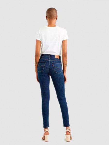 Cal�a de Ganga Mulher 721 High Rise Skinny Levis