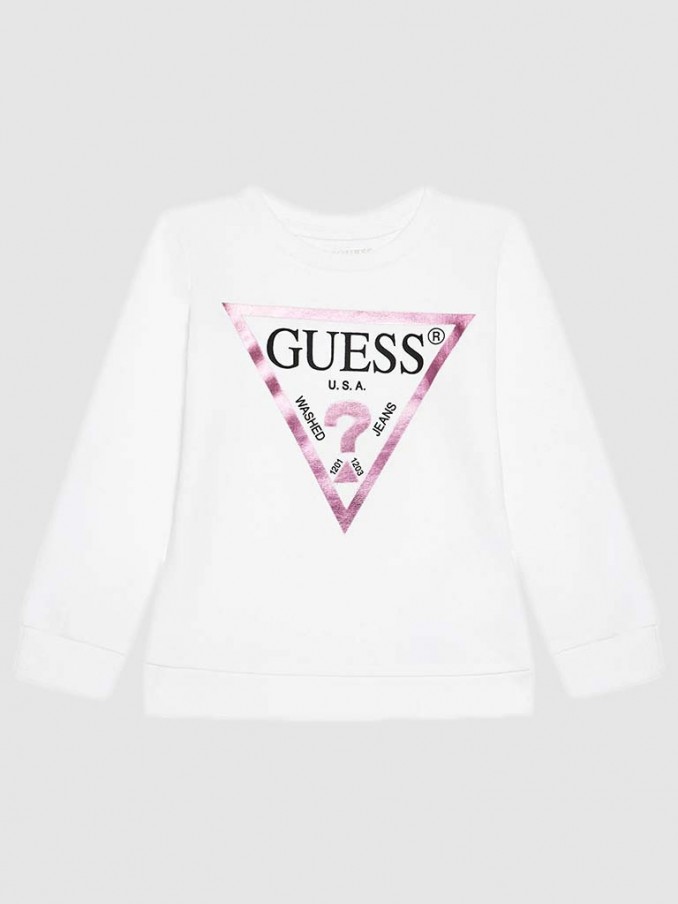 Sweatshirt Girl White Guess