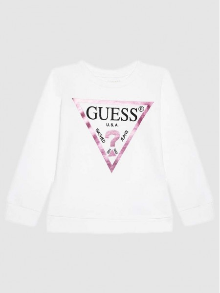 Sweatshirt Girl White Guess