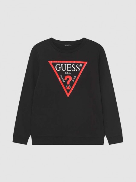 Sweatshirt Boy Black Guess