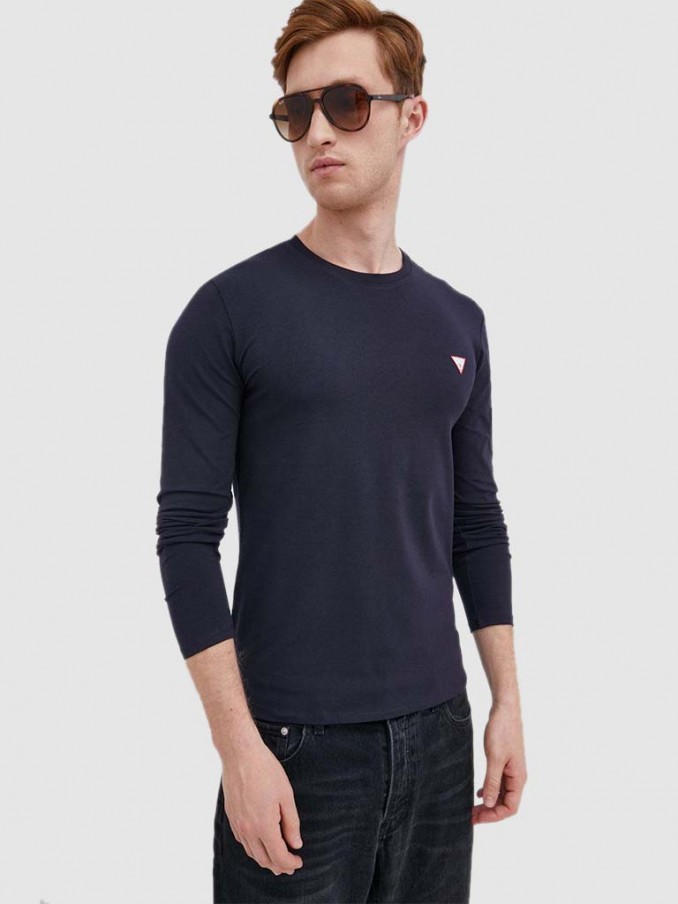 Sweatshirt Man Navy Blue Guess