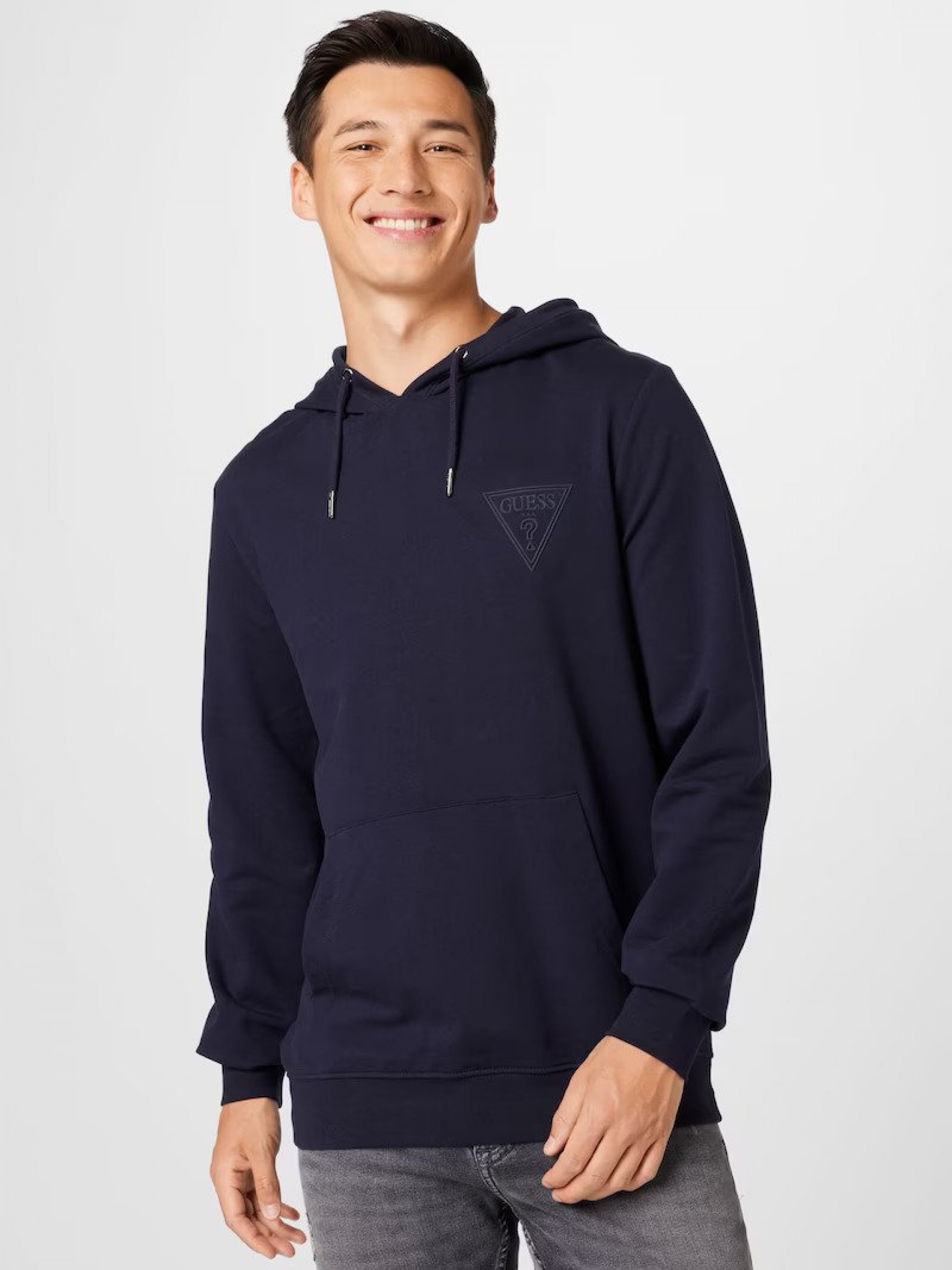 Sweatshirt Man Navy Blue Guess