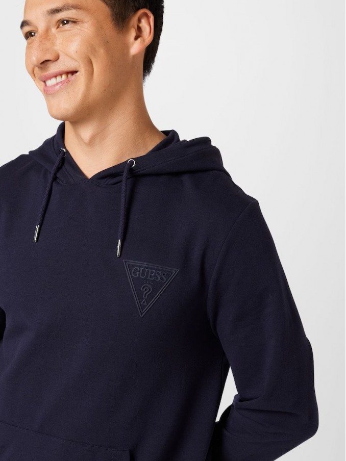 Sweatshirt Man Navy Blue Guess