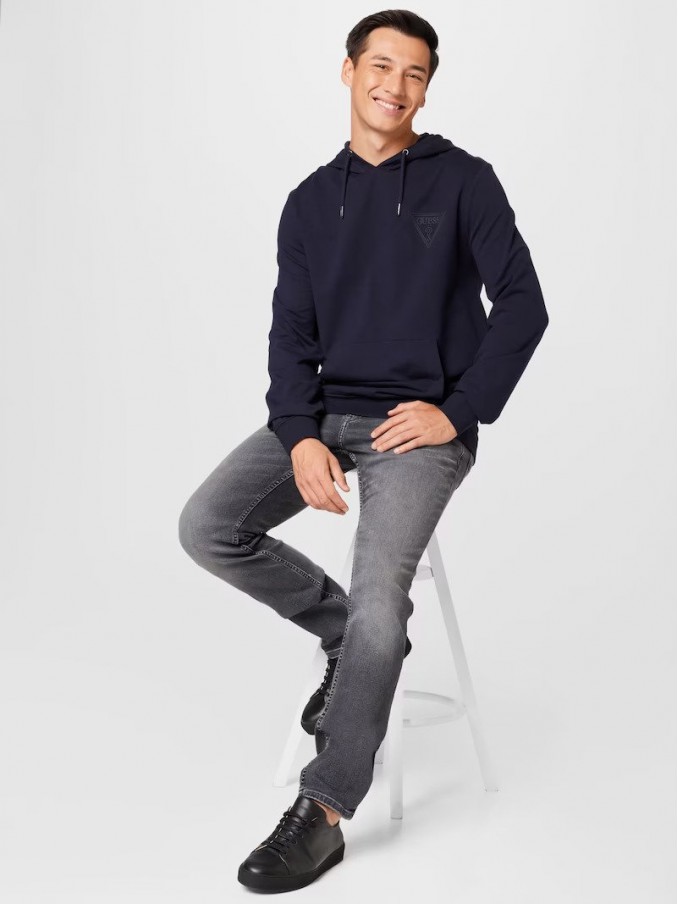 Sweatshirt Man Navy Blue Guess