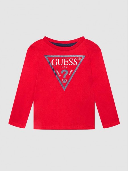 Sweatshirt Boy Red Guess