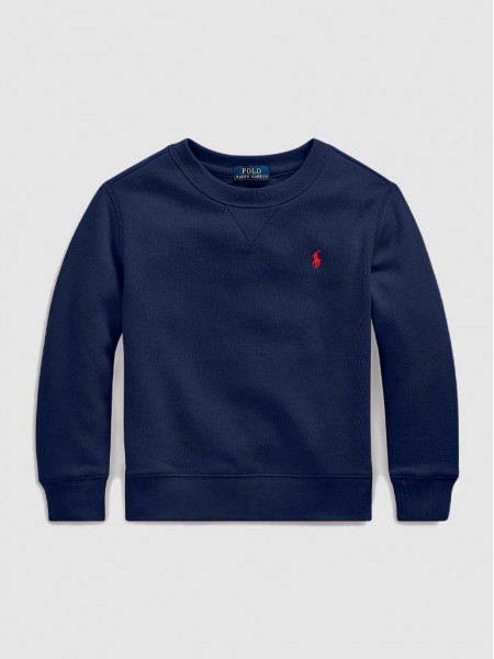 Sweatshirt Boy Navy Blue Ralph Lauren Kids