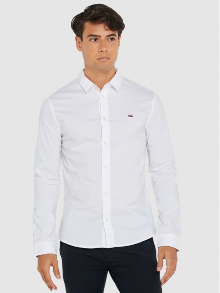 Shirt Man White Tommy Jeans