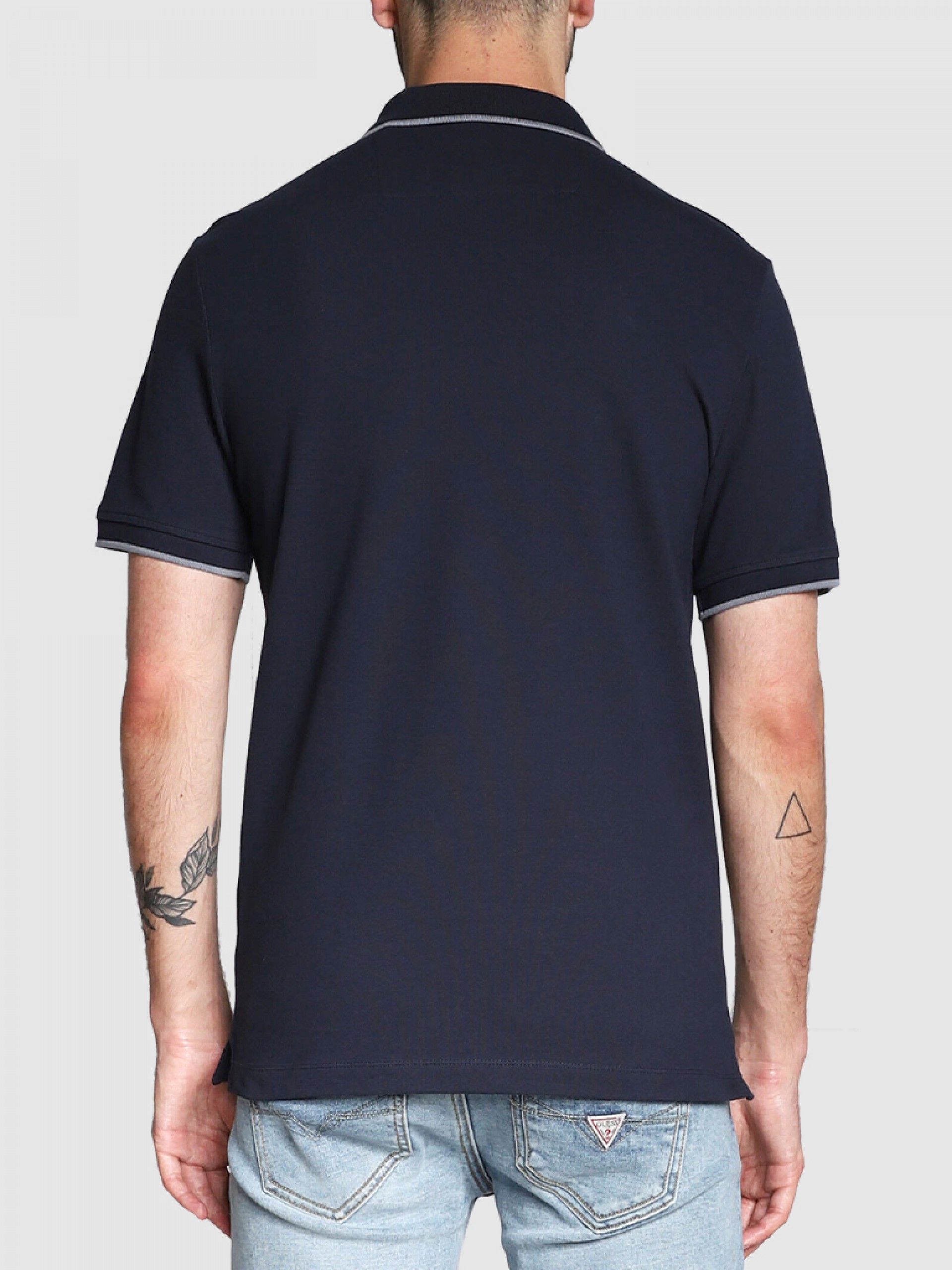 Polo Hombre Azul Marino Guess