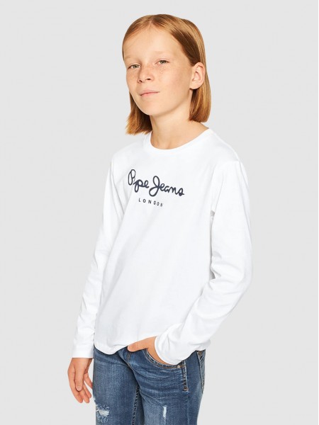 Sweatshirt Boy White Pepe Jeans London